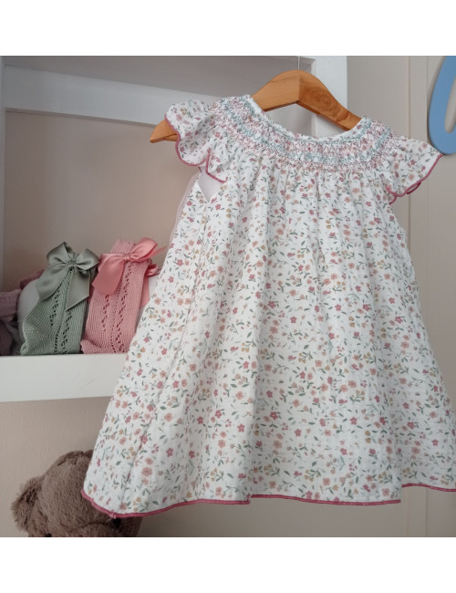 Vestido flores bambula