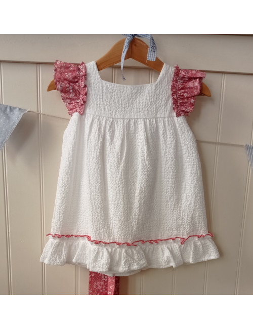 Vestido blanco/flores