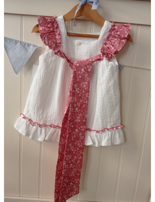 Vestido blanco/flores
