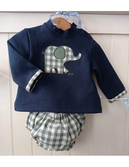 Conjunto marino/vichy