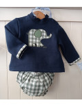 Conjunto marino/vichy