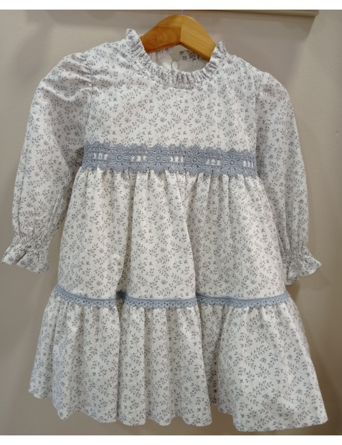 Vestido flores/gris