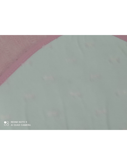 Capa baño rosa plumeti